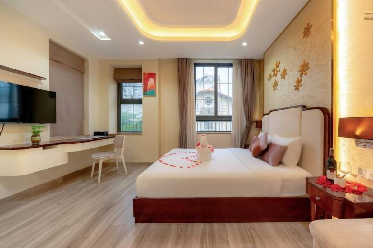 1 soveværelse, allergivenligt sengetøj, minibar, pengeskab på værelset