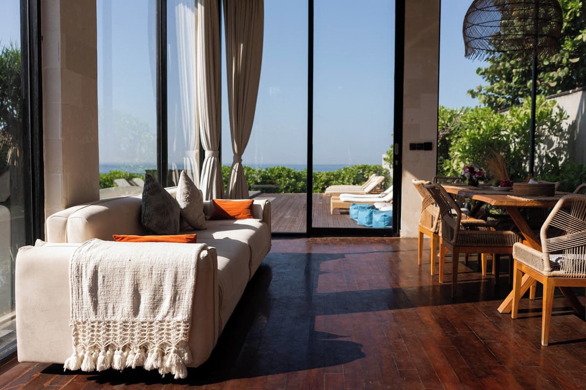 Villa Luxe, 3 chambres, vue plage | Coin séjour
