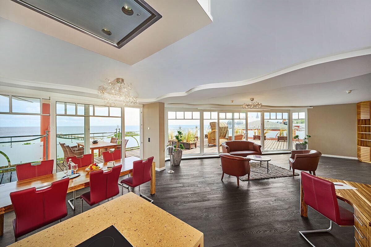 Penthouse-Suite mit Meerblick | Coin séjour