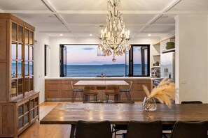 Dining - Beachfront Mediterranean Villa (Papamoa)