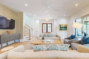 TV, fireplace, offices - Kiawah Exclusives | 364 Red Bay | Dog Friendly (Johns Island)