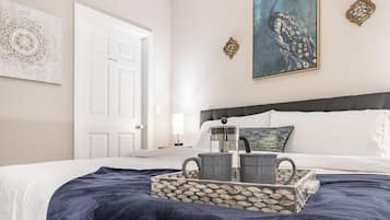 1 slaapkamer, een bureau, gratis wifi, beddengoed