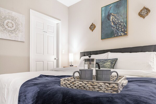 1 slaapkamer, een bureau, gratis wifi, beddengoed