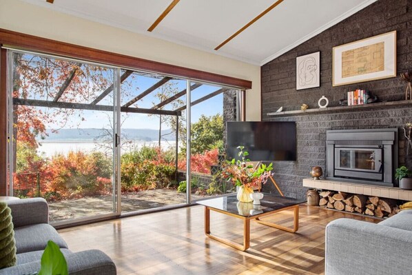 TV, fireplace, offices