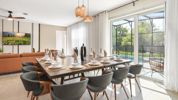 Dining - Last Minute Disney! Private Pool, Hot Tub, Game Room & Themed Bedrooms. Book Now! #97315 (Orlando)