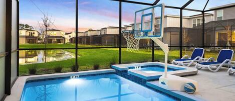 Outdoor pool, a heated pool