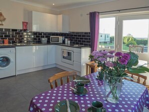 Fridge, microwave, oven, toaster