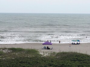 On the beach, beach towels