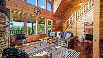 Smart TV, fireplace, video games, DVD player
