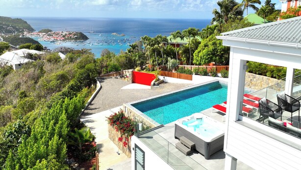 A heated pool - Villa Voyage | Ocean View - Located in  Tropical Colombier with Private Pool (Colombier)