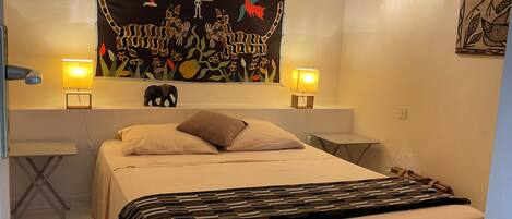 3 bedrooms, desk, iron/ironing board, travel cot