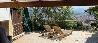 Ajaccio large terrace 180 degree view 8 minutes from the center and beaches