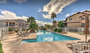 Outdoor pool, a heated pool