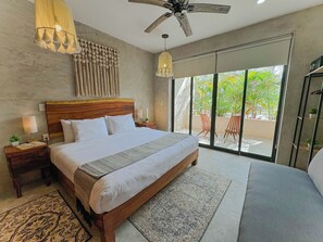 Apartamento conforto, vista para o jardim | 1 quarto, cortinas blackout, Wi-Fi de cortesia