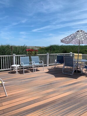 Terrace/patio - Welcome to "A Stones Throw" Cottage located steps from the beach. (Scituate)