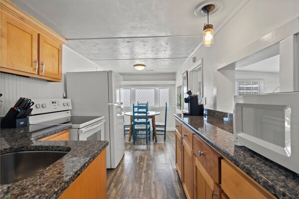 Microwave, oven, stovetop