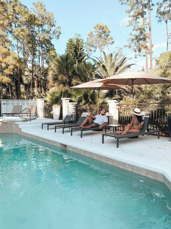 Outdoor pool, a heated pool