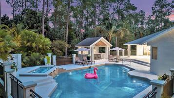 Outdoor pool, a heated pool