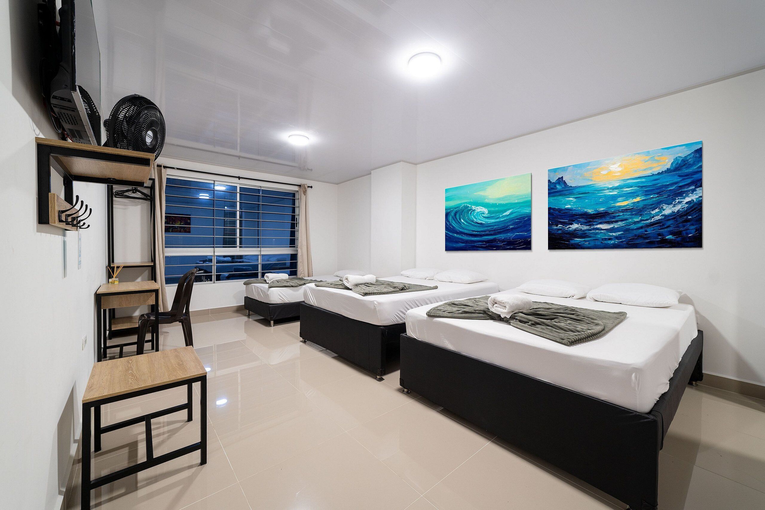 双人房 | 办公桌、笔记本电脑工作区、免费 WiFi