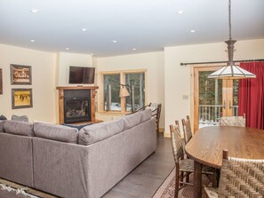 TV, fireplace, table tennis