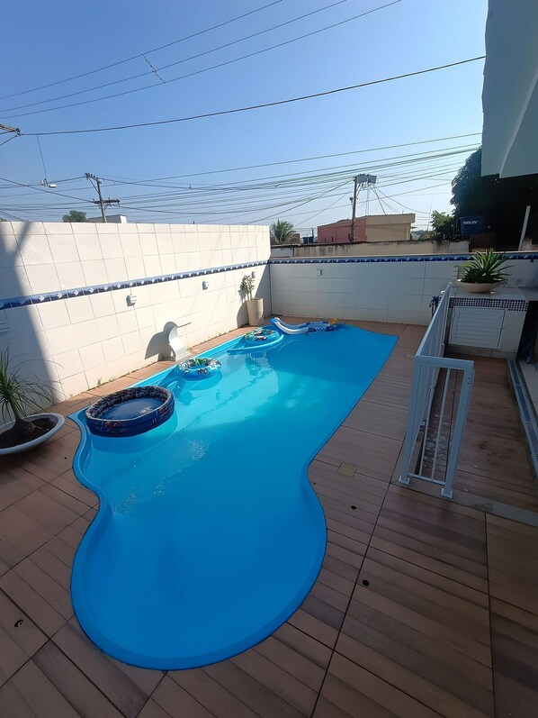 Indoor pool, free pool cabanas, pool umbrellas