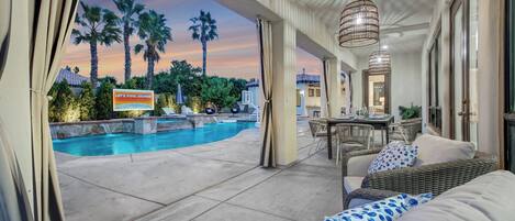 Outdoor pool, a heated pool