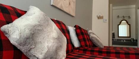 75-cm flat-screen TV with satellite channels