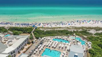 屋外プール、温水プール