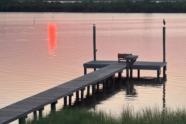 Sunrise from the porch. Are you ready to go fishing?
