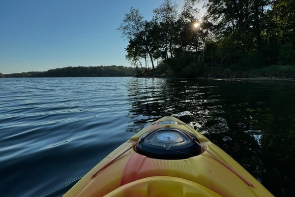 A quiet lake with great water toys!