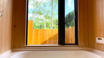 Comfort Tent, Balcony, Mountain View (Type A) | Bathroom | Combined shower/tub, deep soaking tub, rainfall showerhead, hair dryer