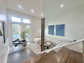 Luxury Villa, City View | Living room - The Josephine Villa by Luxe PGH (Pittsburgh)