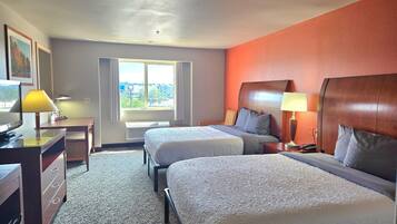 Double Room, 2 Queen Beds | Iron/ironing board, bed sheets