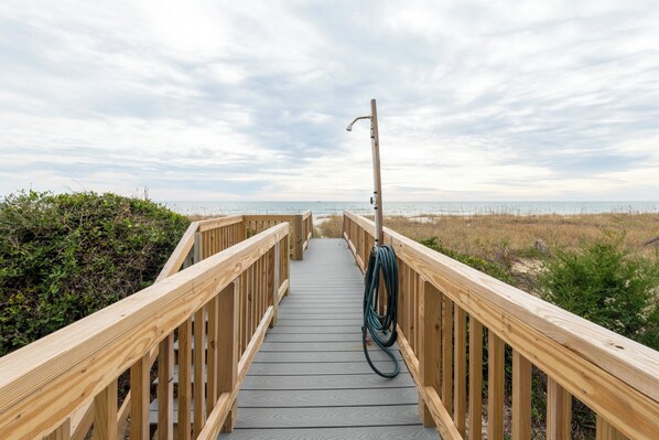 Property grounds - Hobbs Realty - “Sugar 'n Spice” | 5BR Oceanfront Home for a Sweet & Memorable Vacation (Holden Beach)