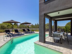 A heated pool