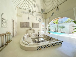 Design Villa, Patio, Pool View | Living area - Casa Blanca (Canggu)