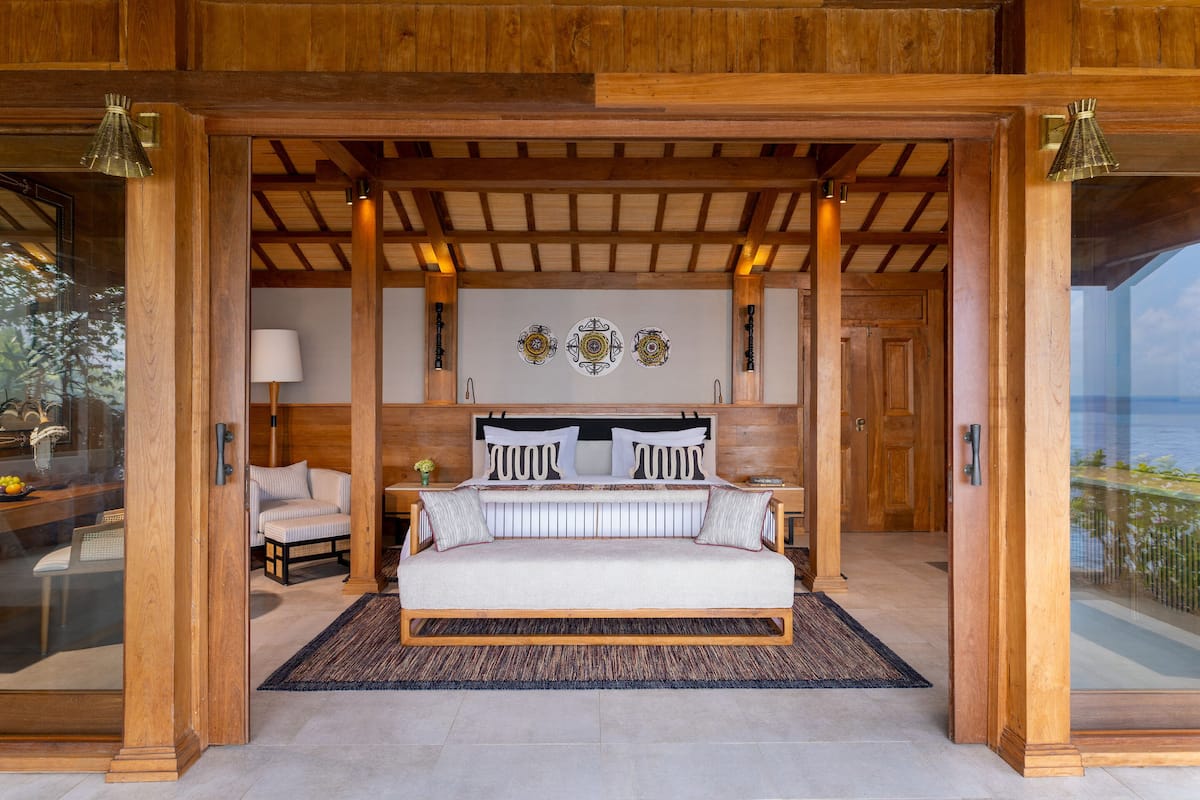 Villa de lujo, 1 habitación, balcón, vista al océano | 1 habitación, ropa de cama de alta calidad y minibar