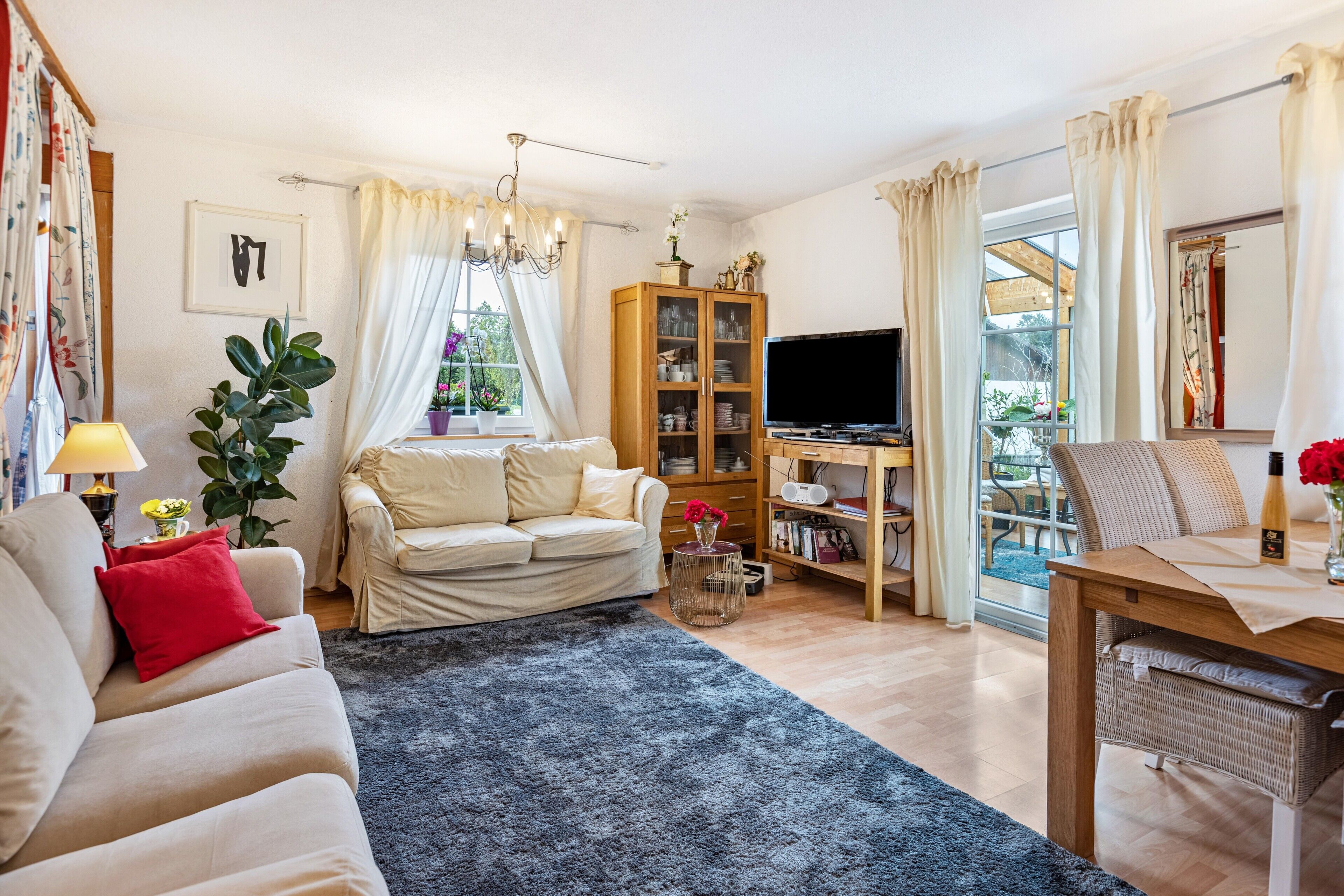 TV, fireplace, DVD player, stereo