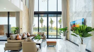 45-inch TV with cable channels