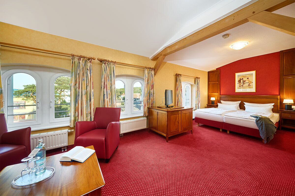 Standard-Doppelzimmer zur Promenade | 低刺激性寝具、セーフティボックス (室内)、防音設備、ベッドシーツ