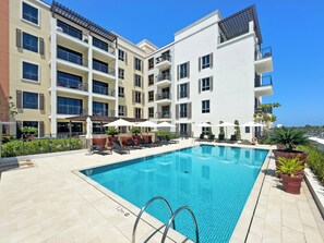 Outdoor pool, a heated pool