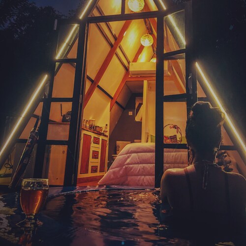 The WE2 - Aframe with Romantic Pool & Workspace