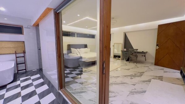 Suíte com design assinado | 1 quarto, Wi-Fi de cortesia