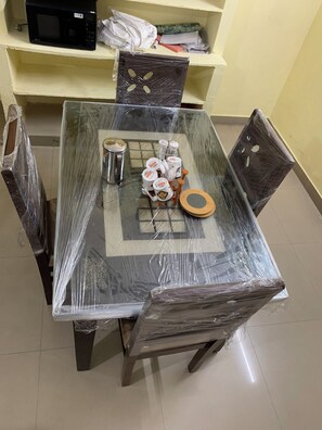 Dining - KesarHomes-HomeStay- Flat-APT-Lift-Kukatpally.   Home  Away from Home. (Hyderabad)