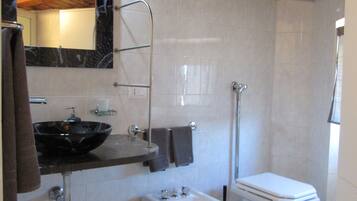 Ducha, secador de pelo, bidé y toallas