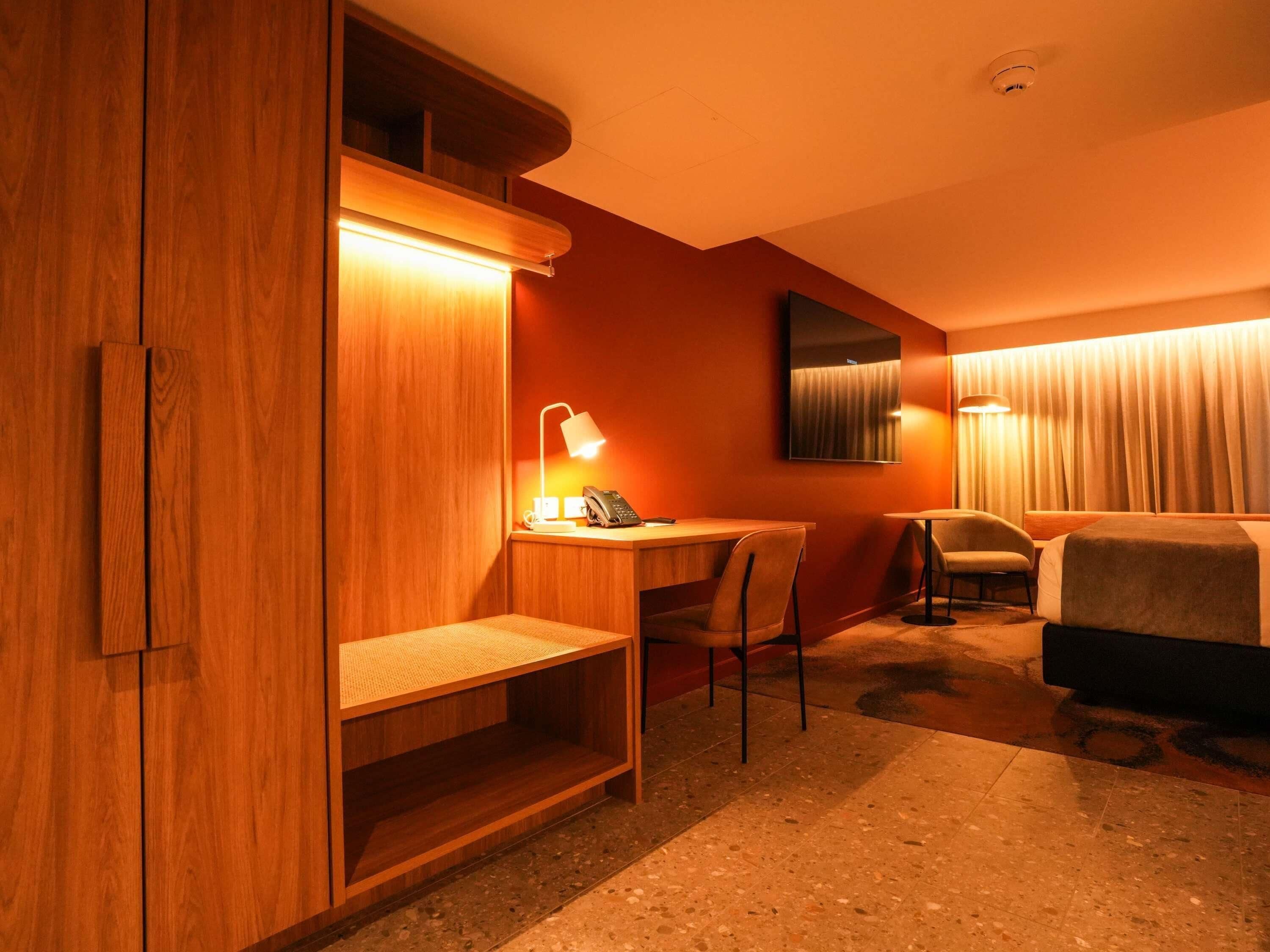 Premium bedding, free minibar items, in-room safe