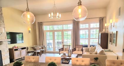 Premier View and Patio Overlooking Elkhart Lake! Two minute walk to bars/dining!