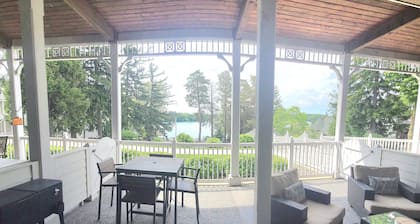 Premier View and Patio Overlooking Elkhart Lake! Two minute walk to bars/dining!