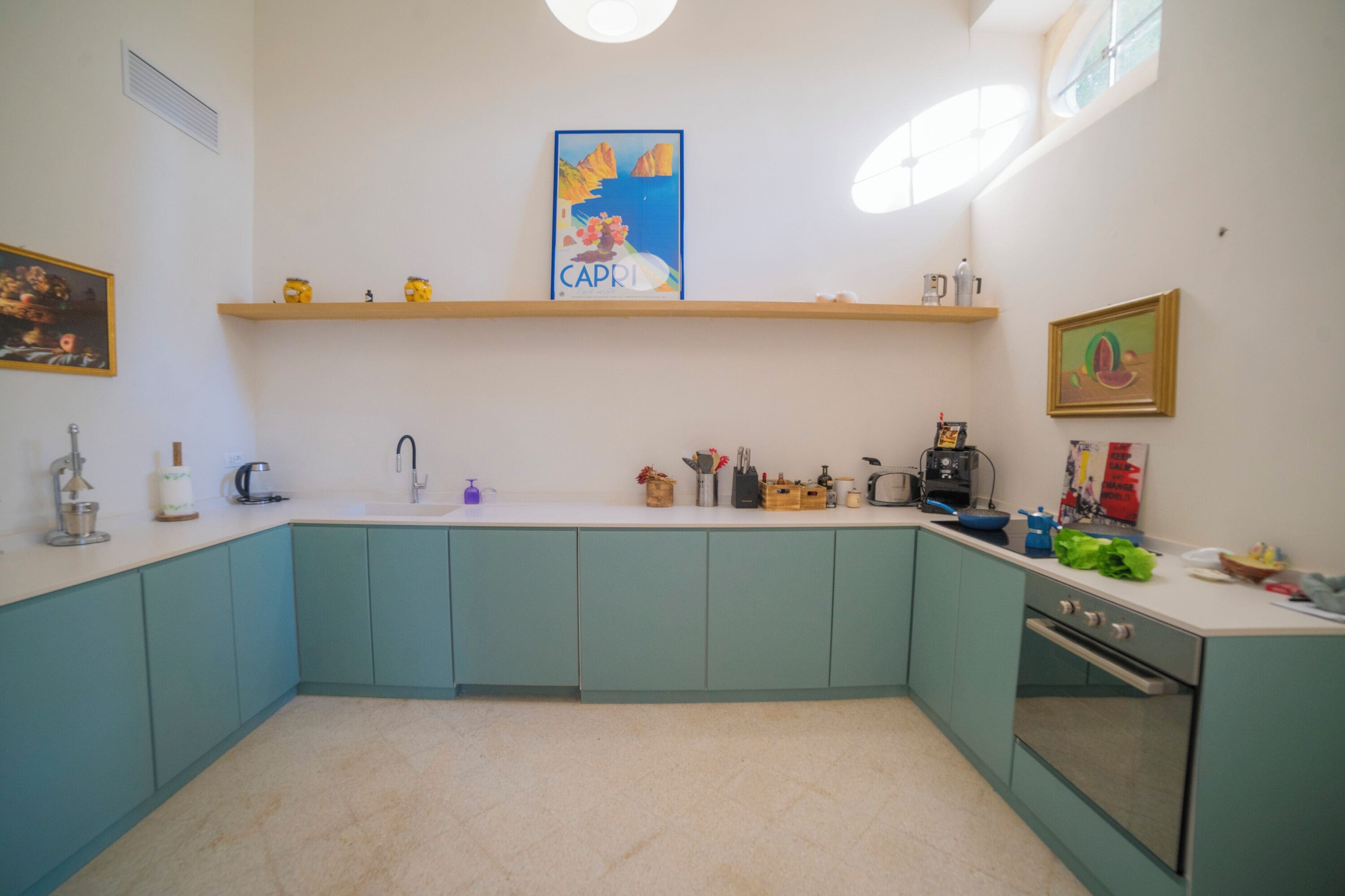 Family Villa, Multiple Bedrooms (Villa Vallone Luxury With Pool) | Private kitchen | Fridge, microwave, oven, stovetop