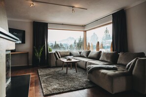 Deluxe Apartment, Balcony, Garden View | Living area | TV - Chalet G12 - Luxury Apartments Seefeld (Reith bei Seefeld)